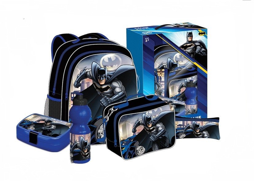 DC Batman Backpack 5-Piece Set